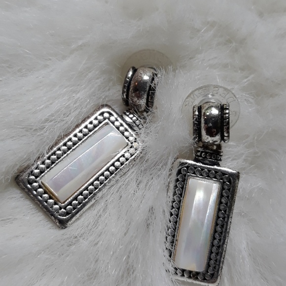Jewelry - New Boho Silver & Moonstone Dangle Earrings